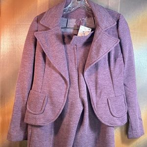 Vintage 70’s  heathered eggplant pant suit. 126 34” chest. 24” waist 28” inseam